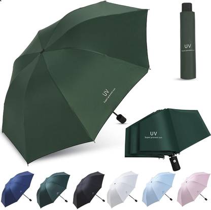 CITRODA 3 Fold Fully Automatic Rain UV Protection Portable Foldable Tiny Travel Folding Umbrella
