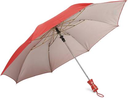 CITIZEN Solid 2 Fold Auto Open 8 Aluminium Ribs UV Coated Windproof Silver Coating Umbrella