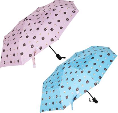 KEKEMI 3 Fold Manual Sun & Rain Umbrella