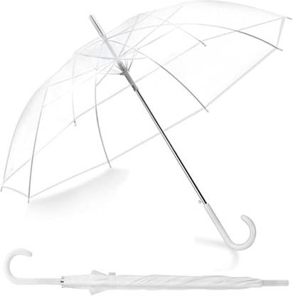 HVbusiness Clear Transparent Umbrella, Auto Open, Long Handle, Windproof Design Umbrella
