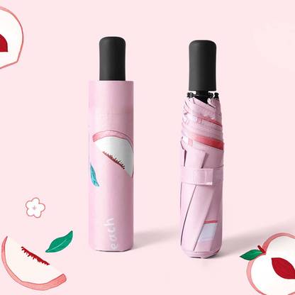 KEKEMI 3 Fold Fruit Manual Sun & Rain Umbrella