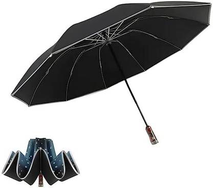 Laxical Folding Umbrella for Summer Rain Cooling Shade Umbrella Umbrella (Black) Umbrella