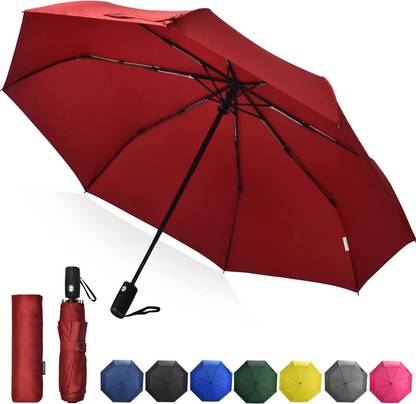 रिब्स Auto Open Polyester Men/Women UV Protection Monsoon/Rainy & Sun छाता