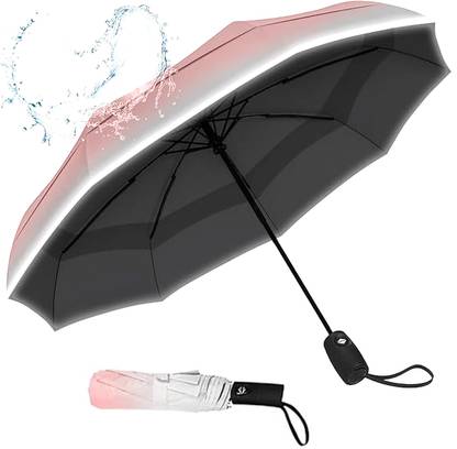 Owme Gradiant UV Coated 3 Fold Auto Umbrella for Summer & Monsoon Umbrella