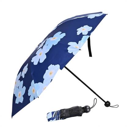Umbrella mart 3 Fold Cloud Printed Rain Sun & UV Rays Protective Manual Open Umbrella