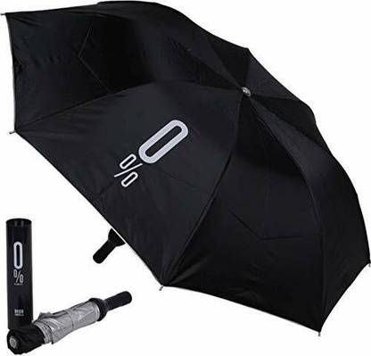 CHHETA ENTERPRISE Double Layer Folding Portable Wine Bottle Umbrella with Bottle Cover for UV Protection & Rain (110cm, Color As Per Availability) Umbrella