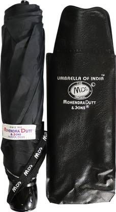 Mohendra Dutt & Sons 3 Fold (King) Polyster Hi-Class Black Umbrella