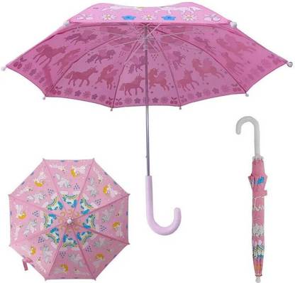 Dark Moon Safe Cartoon Print Kids Umbrella nursery use - Ideal for Kids' Rainy Day Fun Umbrella