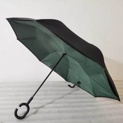 UK Enterprise Double layer Inverted reversible umbrella with C-Shaped Handle Umbrella
