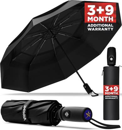 VRPRIME UNBREAKABLE Umbrella for Men Women |3 Fold Umbrella with Reflective Strip 21inch Umbrella