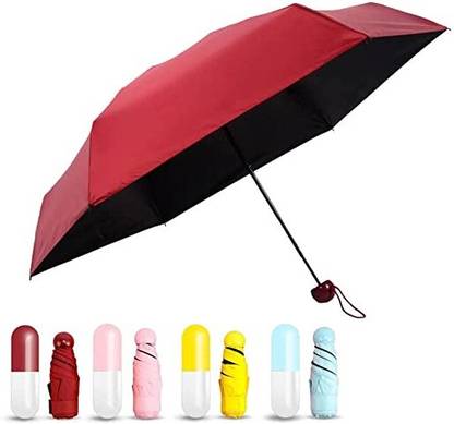 Dialust Capsule Case Small Mini Umbrella Folding Compact Pocket Umbrella Chatri Umbrella