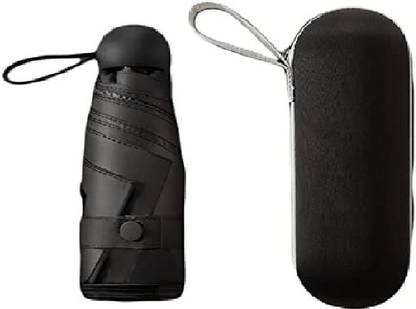 ZVR Umbrella Capsule Glasses Case Ultra Light Umbrella Mini Sun Black UV Umbrella Umbrella