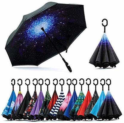 Kuvadiya Sales Double Wind Proof C Shape Folding Sun Rain UV Protection Mini Umbrella for Outdoor Activities Ideal for Women and Men Umbrella (Multicolor) Umbrella