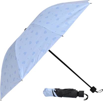 Flipkart SmartBuy 3 Fold Printed Rain Sun & UV Rays Protective Black Coated Manual Open Umbrella