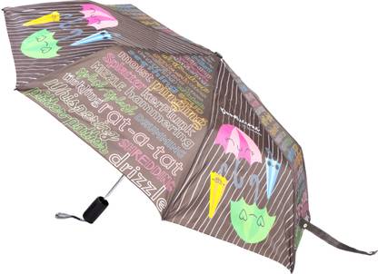 Doodlicious Designer 3 Fold Rain Doodle unisex umbrella| Umbrella for rain& UV Protection Umbrella