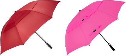 Samurai J.Calli Double Vented Canopy UV Protection, Rain Umbrella,Auto Open/Close Button Umbrella