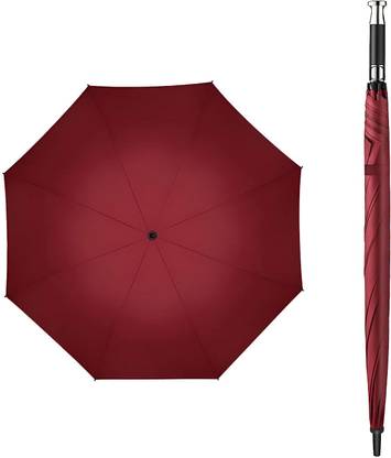 स्टार वर्क j handle red umbrella छाता