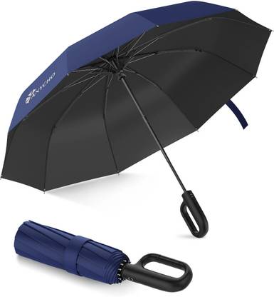 Anycho Folding Umbrella With Carabiner Handle Big Umbrella for Travel Rainy Umbrella Umbrella