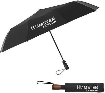 hamster london Wooden Auto Open/Close Pocket Folding Umbrella - Big Size, Windproof, Portable Umbrella