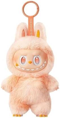 VitaBloom Labubu Inspired Fluffy Plush Dolls Cute Bunny Toy Set with Expressions Key Chain Key Chain