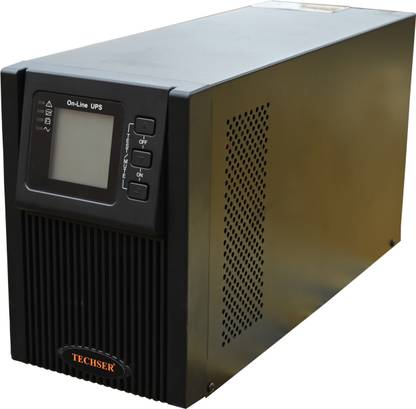 Techser TPS SERIES 1KVA ONLINE UPS 36V 230 V Online/double-conversion Tower Model UPS with Overload Protection with Digital Display 3 Outlet Plugs