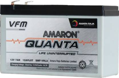 Amaron Quanta 12V 7AH SMF Battery for Use in Any UPS/Solar/Inverter and More Instruments 7 Ah Battery for Bike