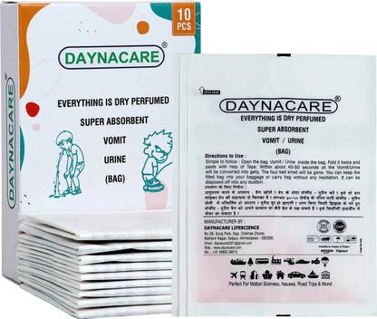 DAYNACARE DAYNACARE Strawberry Scented Travel Vomit Bag | 10 Bags Vomit Bag