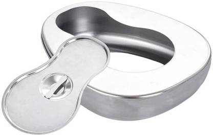 HCG Healthcure generation Stainless Steel Bed Pan with Lid | Medical Urine Pot for Elderly, Patients Urine Pot