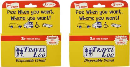 TRAVEL LOO Travel Loo - Disposable urinal( 6 bags of 600ml each) Urine Pot
