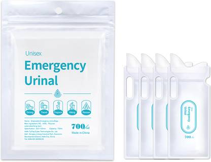 HASTHIP 4PCS Urine Bags for Men Women 700ml Outdoor Emergency Car Urinal Pee Bag Urine Bag
