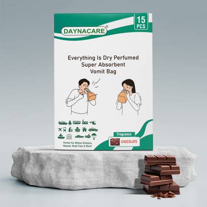DAYNACARE DAYNACARE Chocolate Scented Zip Lock Kids Travel Vomit Bag | Pack of 15 Vomit Bag