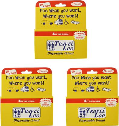 TRAVEL LOO Travel Loo - Disposable urinal( 9 bags of 600ml each) Urine Pot