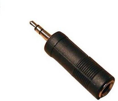 PREMSONS Audio Adapter 6.3 mm Female 3.5 mm M Stereo Convertor Connector Pin - Black USB Adapter