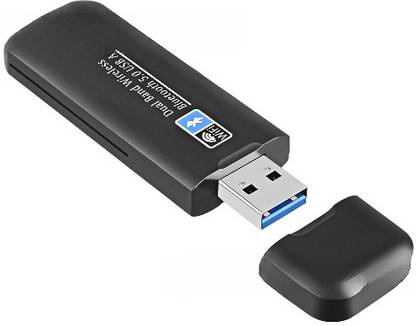 Verilux 5G Dongle, USB 3.0 WiFi and Bluetooth Adapter for PC AC1300Mbps with Bluetooth USB Adapter