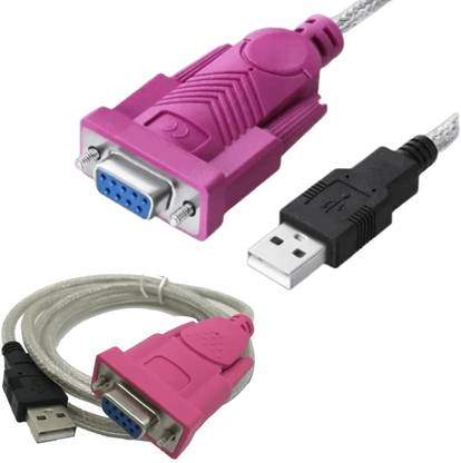 WiredCom USB to RS232 Serial Port Adapter Cable, USB2.0A Male to RS-232 USB Adapter