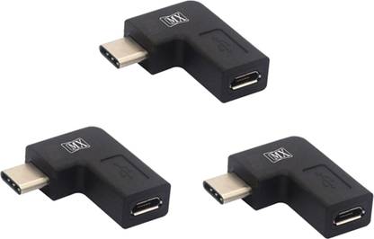 MX USB Type-C Male to Micro USB Female Adapter Right Angle (Pack Of 3) -4092 USB Adapter