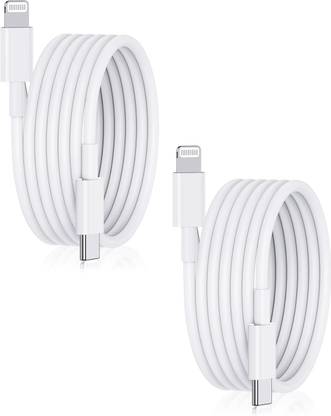 Ubee USB C to Lightning Cable 1M iPhone Fast Charger Cable 14/13/12/11 (Pack of 2) USB Adapter