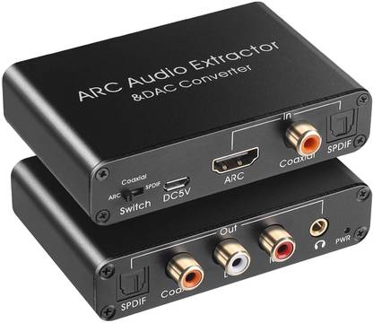 RyzCare HDMI ARC Audio Extractor 192KHz DAC Converter ARC Audio Extractor USB Adapter