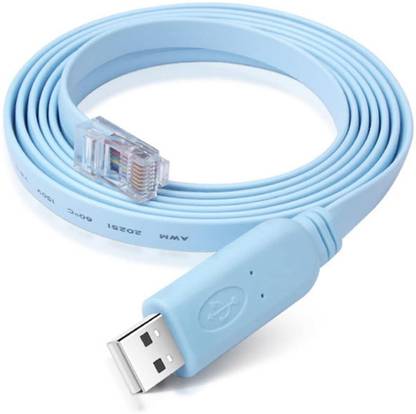 RuhZa USB Console Cable, USB to RJ45 Console Cable for Cisco Routers/AP Router/Switch/Windows 7, 8 USB Cable