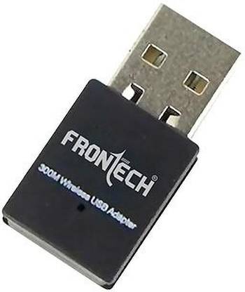 Frontech WiFi Dongle 300 Mbps Mini Wireless Network USB Wi-Fi Adapter for PC Desktop Laptop (Supports Windows XP/7/8/8.1, Mac OS and Linux, WPS, Soft AP Mode, USB 2.0) (FT-0842 USB Adapter