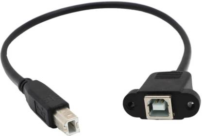 Lyla 30cm USB 2.0 B Male to USB B Female Socket Printer Panel Mount Cable USB Adapter
