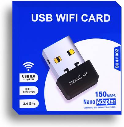 HexaGear Compact USB WiFi Adapter for Laptop Computer and PC with Ultra-Fast Streaming USB Adapter
