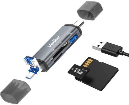 HASTHIP Card Reader All in One, SD Card Reader Adapter Micro SD Card Reader with Type C USB Adapter