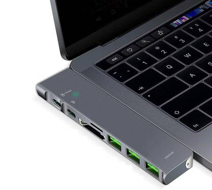 powerup stay charged Multiport USB-C Hub 8IN1, (3 USB-A, 2 Type-C, HDMI, SD & Micro SD slots) Ports USB Adapter