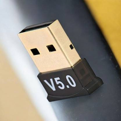 TECHMART USB Bluetooth 5.0V Adapter USB 2.0 Bluetooth Dongle for PC USB Adapter USB Adapter