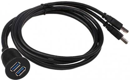 Lyla Car Dashboard Flush Mount USB 3.0 Socket Extension Lead Panel Cable Cord Kit USB Adapter