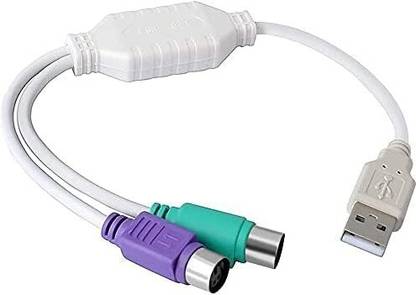 ALRITO USB2.0 Type A Male to Dual PS/2 Female for Keyboard Mouse USB Adapter