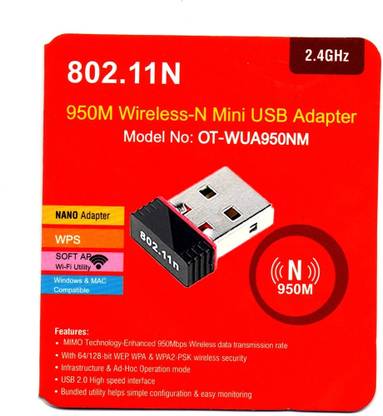 Lifetime classics Wireless-N Mini USB Wi-Fi Receiver Adapter with 300Mbps, 2.4GHz, 802.11b/g/n USB Adapter