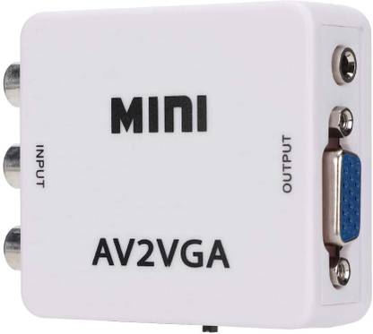 KUVERA AV to VGA Adapter, TV Set-Top Box Audio Video Converter. USB Adapter