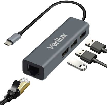 HASTHIP USB-C Ethernet Adapter 10/100Mbps Aluminum USB Type C to RJ45 Ethernet Adapter USB Adapter